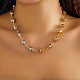 Chains Small Beads Chain Short Choker Necklace For Women Trendy Beaded Clavicular Collar On Neck Accessories 2024 Fashion Jewelry