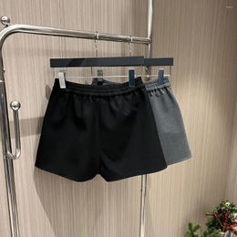 Women's Shorts 24 Summer Japanese And Korean High Waist A-line Dark Grey Decorate Legs Fashion Versatile Casual Style