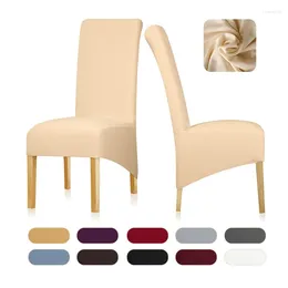 Chair Covers Polyester Cover Stretch XL Size Long Back Seat With For Wedding Dining Room Chairs Kitchen