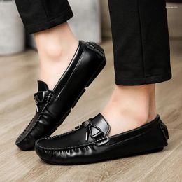 Casual Shoes Summer Breathable Men's Loafer Genuine Leather Suede Manufacturer Korean Style Driving