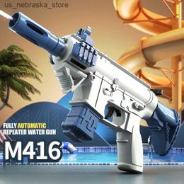 Sand Play Water Fun M416 water gun manual small-sized continuous shooting toy summer beach swimming pool outdoor game props childrens gifts Q240408
