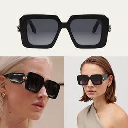 Sunglasses for women oversized square frame 40006 Luxury quality Men black thick plate fashion glasses electroplated brand designer sunglasses original box