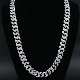 Oem Custom Hip Hop Necklace Iced Out 925 Silver Moissanite Cuban Chain Bracelet 10k 18k 24k Gold Plated for Men Jewellery