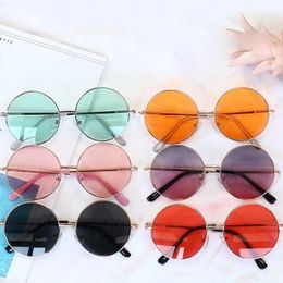 Sunglasses Kids Sunglasses Vintage Round Sunglasses Summer Outdoor Travel Party Favor for Girls Boys H240508