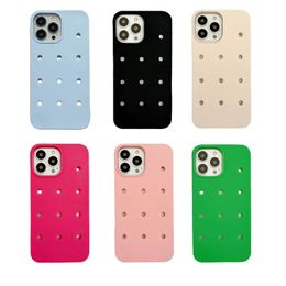 New Candy Color Holes Silicon Phone Case for iPhone 14 Pro Max 15 13 12 11 15 Pro Max Shockproof Soft Tpu Back Cover Hole Heat Cooling cover