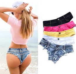 Sexy Denim Micro Mini Shorts For Women Beach Sexy Ripped Short Jeans Summer Denim Black Micro Denim Shorts Women 2019 Y1909711902