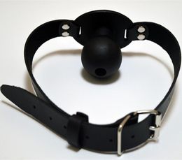 Sex Products Mouth Plug Ball Gag Head Bondage Slave Restraints Belt In Adult Games For Couples Fetish Toys For Women Men Gay Y19073495729
