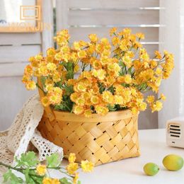 Decorative Flowers 1PC Simulated Long Branches Daisies Home Decor Chrysanthemums Forest Style Wedding Decoration Pography Props