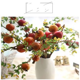 67CM height artificial fruit tree branches artificial pomegranate fruit branch simulation flower home decoration wedding fake flow1936680