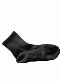 mens and womens sports tube black white and grey combed cotton absorbent breathable socks four seasons leisure comfort solid color