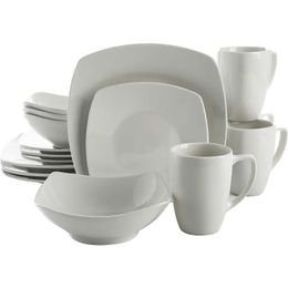 Buffet Porcelain Chip and Scratch Resistant Dinnerware Set Service for 4 16pcs Dishes Plates Sets 240508