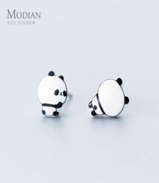 Animal Cute Panda Stud Earrings for Women Girl Kids 925 Sterling Silver Ceramics Jewelry Fashion Bijoux 20120 21070712826514954314