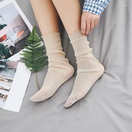 Women Socks Ultra Thin Mesh Women'S Retro Silver Onion Pile Hollow Sexy Tulle