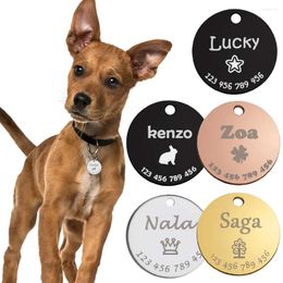 Dog Tag Custom Pet Cat ID Collar Accessories Personalised Engraved Necklace Chain Charm Supplies For Name Products