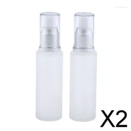 Makeup Brushes 2x2Pcs Empty Glass Bottles Cosmetic Travel Lotion Containers 50ml Spray