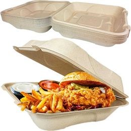 Disposable Dinnerware 100 new durable and leak proof takeout food boxes in 2023. Large 9x9 plant-based gluten free Q240507