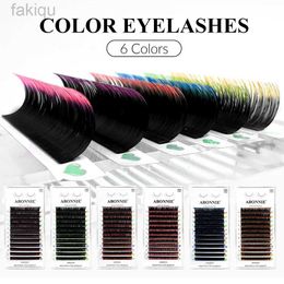 False Eyelashes ABONNIEs new gradient red green blue purple and Coloured eyelashes extend personal artificial mink skin and false eyelashes d240508