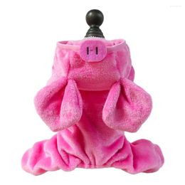 Dog Apparel Warm Pet Clothes Cozy Plush 4-legged Pig Coat For Small To Medium Dogs Easy Wear Winter Costume Cat