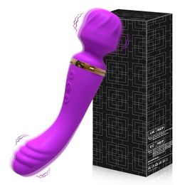 Other Health Beauty Items Powerful Double Heads AV Magic Wand Vibrator for Women G-spot Clitoral Stimulator Female Massager s for Couple Adults 18 Y240503