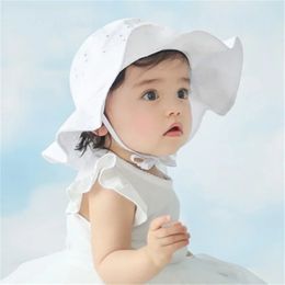 Lovely Baby Hat Cap Cotton Girl Sun Summer Outdoor Kids Children Panama Infant Boys Girls Beach Bucket Hats 240430