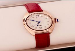 2018 top Women leather Dress Watches With Date Japan Movement female quartz Clock genuine leather Famous designer lady wristwatch1883377