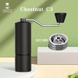 TIMEMORE Chestnut C2 C3 Manual Coffee Grinder S2C Burr Inner High Quality Portable Manual Grinder with Dual Bearing Position 240506