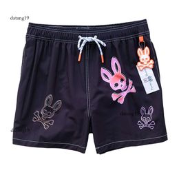 Psychological Bunny High Quality Designer Cross-Border Elastic Quick Dryingpsych Belt With Lining Printed Beach Pants Swimming Pants For Men In Psyco Stock 919