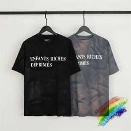 Men's T-Shirts Black ERD Tie-dyed T Men Women Best Quty T-shirt Tops Oversize Short Slve T240508