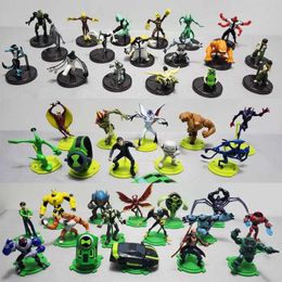 Action Toy Figures Genuine Ben Tennyson 10 Doll Monster Figure Toys Collection Ben10 Omnitrix Table Ornaments Kids Gifts T240506