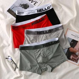 Underpants 4PCS Mens Underwear Male Boxer Shorts Comfortable Breathable Men's Fashion Boys Panties Under Wear For Men