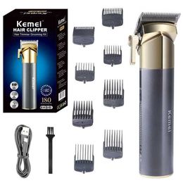 Electric Shavers Kemei 5081 Professional Hair Trimmer For Men Rechargeable Beard Hair Clipper Lithium Electric Hair Cutting Machine necklines T240507