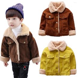 Jackets Born Baby Children's Clothing For KidsAutumn Winter Boys Girls Warm Coral Velvet Plush Outfits Long Sleeve Kids Coats