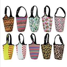 Neoprene Holder Bottle 30Oz Party Tumbler Favor Leopard Fashion Printing Outdoor Portable Water Cup Tote Bag
