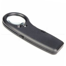 LED Illuminated Handheld 30X Magnifying Glass Money Detector Card Magnifier with UV Lamp Coin Jewelry Observing Reading Loupe