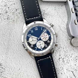 Bretiling mens quartz watches stopwatch calendar 43mm dial Japanese VK quartz movement 316L fine steel case man watch224F166L
