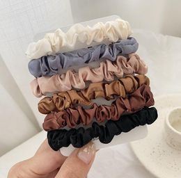 Scrunchie Hairbands Hair Tie Women for Hair Accessories Satin Scrunchies Stretch Ponytail Holder Handmade Gift Heandband party fav4790694