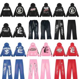 Designer Hoodie Men Pullover Bet Graphic Print Pink Red Oversized Hooded Women Harajuku Gothic Tops Streetpant Vintage Hip Hop Shirt 3RSH