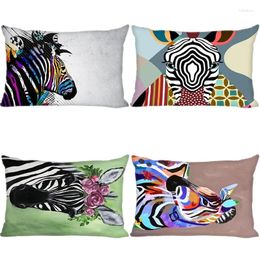 Pillow Animal Zebra Rectangular Pillowcase Bedding Comfortable Bedroom Sofa Home Car
