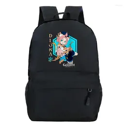 Backpack Genshin Impact Kawaii Student Schoolbag Fashion Bolsos Mujer Casual Mochila Hombre 2024 Korean Sac A Dos Backpacks