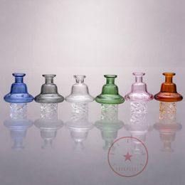New Style Smoking Portable Handmade Bong Cover Colorful Pyrex Glass Oil Rigs Bowl Hookah Carb Cap Dabber Holder Innovative Design Waterpipe Bubbler Handpipe Tool
