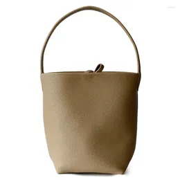 Shoulder Bags Cow Leather Bucket Bag Large Capacity One Real Tote For Women