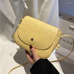 Shoulder Bags Bag Women 2024 Cartoon Print Messenger Fashion Small Square Wallet And Mobile Phone Casual Embossing
