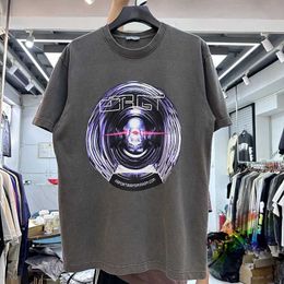 Men's T-Shirts Washed Gray Do Old T shirt Men Women High Quty Vintage Tops T T240508