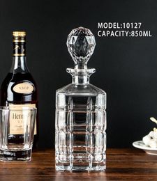 850ml European lead crystal glass whiskey wine Household hip flask decanter Creative personality bottle DX6R6634593