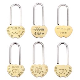 50PCs Padlock Love Heart Lock Valentine's Day Gift Double Heart Lover Locks Anniversary Day Gifts