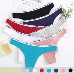 Women's Panties Cotton Sexy Low Waist thong Fashion Letter Womens Underwear Elastic Comfortable Solid Colour Tanga Breathable Sports PantsL2405