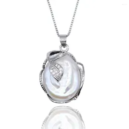 Pendant Necklaces Baroque Pearl Irregular White Natural Freshwater Pearls Ladies Fashion Jewellery