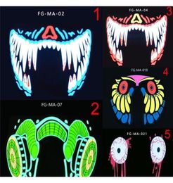 1pcs Fashion Cool Led Luminous Flashing Half Face Mask Party Event Masks Light Up Dance jllBhP yummyshop9880398