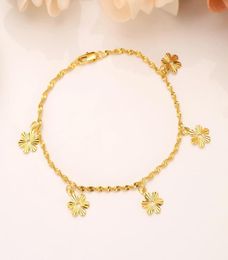 21cm Girls Bangle Women Fine Gold Love Cross flos Bracelets Jewelry Hand Chain kids sundry pendant pick6499754