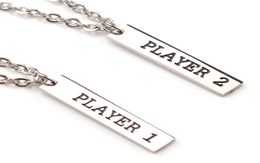 Player 1 Player 2 Couples Necklace Set Valentine39s Day Gift For Girlfriend Boyfriend Gamer Video Game Couple39s Necklaces5954482